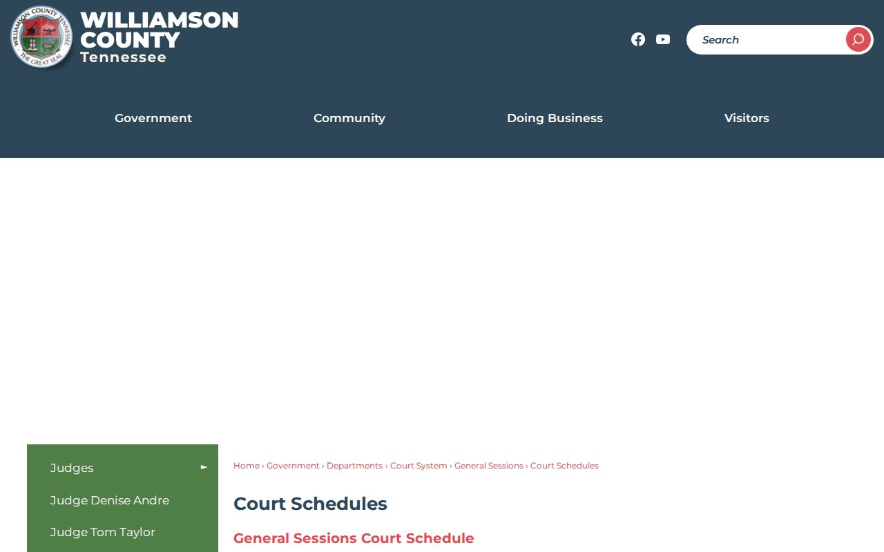 Williamson County warrant search reference, court schedule by originating agency